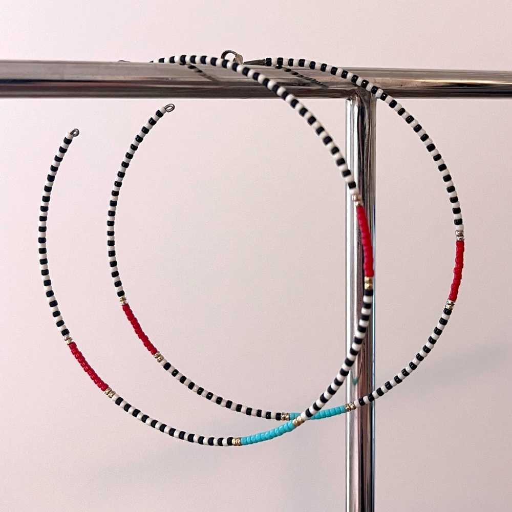 Peruvian Beaded Hoop Earrings